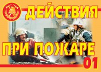 Комплект плакатов "Действия при пожаре" - fgospostavki.ru - Тольятти