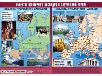 Таблица демонстрационная "Объекты всемирного наследия в Зарубежной Европе" (винил 100*140) - fgospostavki.ru - Тольятти