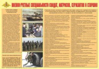 Плакат "Военно-учетные специальности солдат, матросов, сержантов и старшин" - fgospostavki.ru - Тольятти