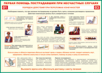 Таблица "Порядок действий при переломах конечностей" (100х140 сантиметров, винил) - fgospostavki.ru - Тольятти
