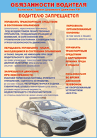 Таблица "Водителю запрещается" (100х140 сантиметров, винил) - fgospostavki.ru - Тольятти