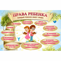 Стенд "Права ребенка" 1,5х1,0 - fgospostavki.ru - Тольятти