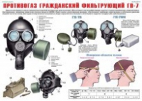 Комплект плакатов "Средства защиты органов дыхания. Противогазы, респираторы" - fgospostavki.ru - Тольятти