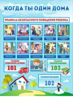 Стенд "Когда ты один дома" - fgospostavki.ru - Тольятти