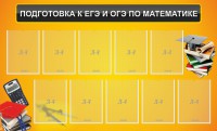 Стенд "Подготовка к ЕГЭ и ОГЭ по математике (10 карманов)" - fgospostavki.ru - Тольятти