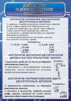 Стенд "Действия с десятичными дробями" - fgospostavki.ru - Тольятти