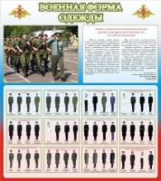 Стенд "Военная форма одежды (герб РФ) " - fgospostavki.ru - Тольятти