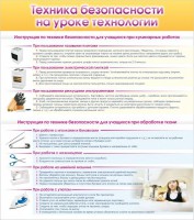 Стенд "Техника безопасности на уроке технологии" - fgospostavki.ru - Тольятти