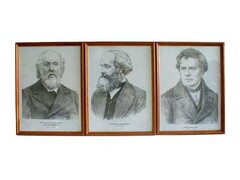 Портреты выдающихся физиков (деревянная рамка, под стеклом) - fgospostavki.ru - Тольятти