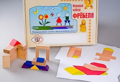 Игровой набор Фребеля "Конструктор деревянный без соединений-2" (Серия "Эксперимент") - fgospostavki.ru - Тольятти