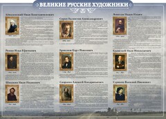 Стенд "Великие русские художники" - fgospostavki.ru - Тольятти