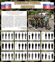 Стенд "Военная форма одежды (флаг РФ)" - fgospostavki.ru - Тольятти