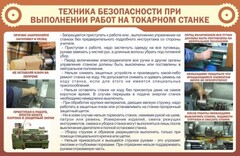 Стенд "Техника безопасности при выполнении работ на токарном станке" - fgospostavki.ru - Тольятти