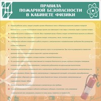Стенд "Правила пожарной безопасности в кабинете физики" - fgospostavki.ru - Тольятти