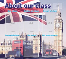 Стенд "About our class" - fgospostavki.ru - Тольятти