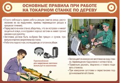 Стенд "Основные правила при работе на токарном станке по дереву" - fgospostavki.ru - Тольятти