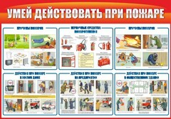 Стенд "Умей действовать при пожаре" - fgospostavki.ru - Тольятти