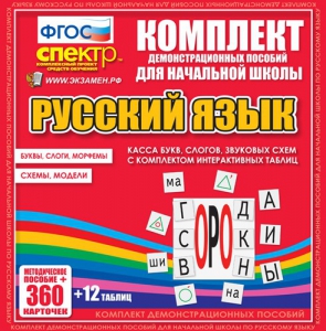 Динамические раздаточные пособия. Русский язык (комплект демонстрационных материалов). Касса букв, слогов, звуковых схем с набором интерактивных таблиц. - fgospostavki.ru - Тольятти