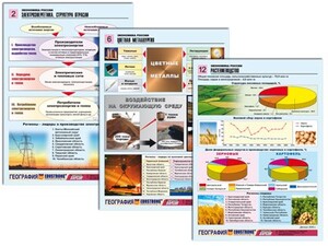 Комплект таблиц по географии "Экономика России" раздаточные (цветные, ламинированные, А4, 16 штук) - fgospostavki.ru - Тольятти