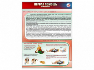 Стенд "Первая помощь при пожаре" - fgospostavki.ru - Тольятти