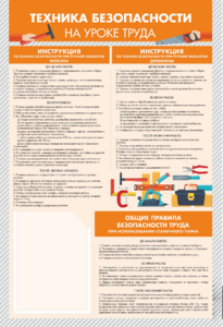 Стенд-уголок "Техника безопасности на уроках труда" - fgospostavki.ru - Тольятти