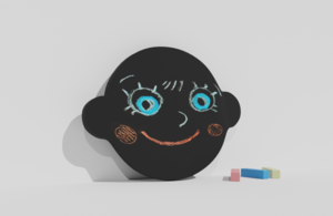 Фигурная грифельная меловая доска на тему эмоций - fgospostavki.ru - Тольятти