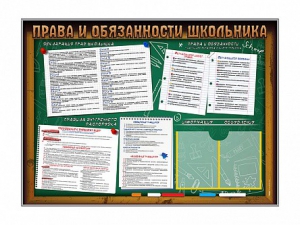 Стенд-уголок "Права и обязанности школьника" - fgospostavki.ru - Тольятти