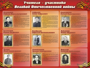 Стенд "Учителя-участники Великой Отечественной войны" - fgospostavki.ru - Тольятти