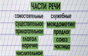 Набор магнитных карточек "Части речи" (фон зелёный) - fgospostavki.ru - Тольятти