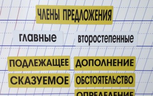 Набор магнитных карточек "Члены предложения" (фон жёлтый) - fgospostavki.ru - Тольятти