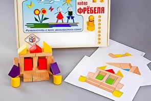 Игровой набор Фребеля "Конструктор деревянный без соединений-4" (Серия "Эксперимент") - fgospostavki.ru - Тольятти