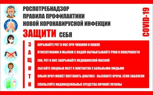 Плакат "Правила профилактики коронавируса" - fgospostavki.ru - Тольятти