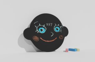 Фигурная грифельная меловая доска на тему эмоций - fgospostavki.ru - Тольятти
