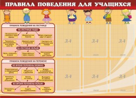 Стенд "Правила поведения для учащихся" - fgospostavki.ru - Тольятти