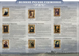 Стенд "Великие русские художники" - fgospostavki.ru - Тольятти