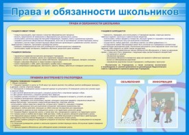 Стенд "Права и обязанности школьников" - fgospostavki.ru - Тольятти
