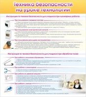 Стенд "Техника безопасности на уроке технологии" - fgospostavki.ru - Тольятти